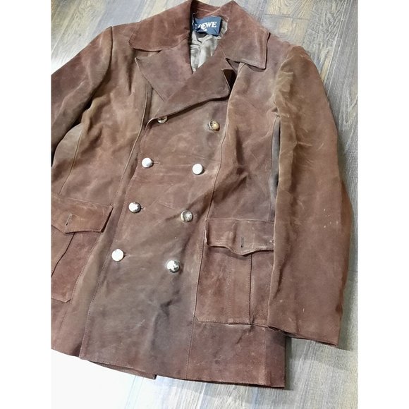 Vintage Loewe Suede Leather Jacket Outer Brown Size 44. Read - Picture 2 of 12